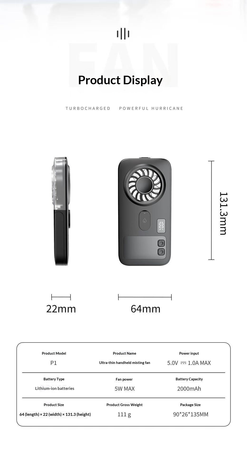 Ventilateur Brumisateur